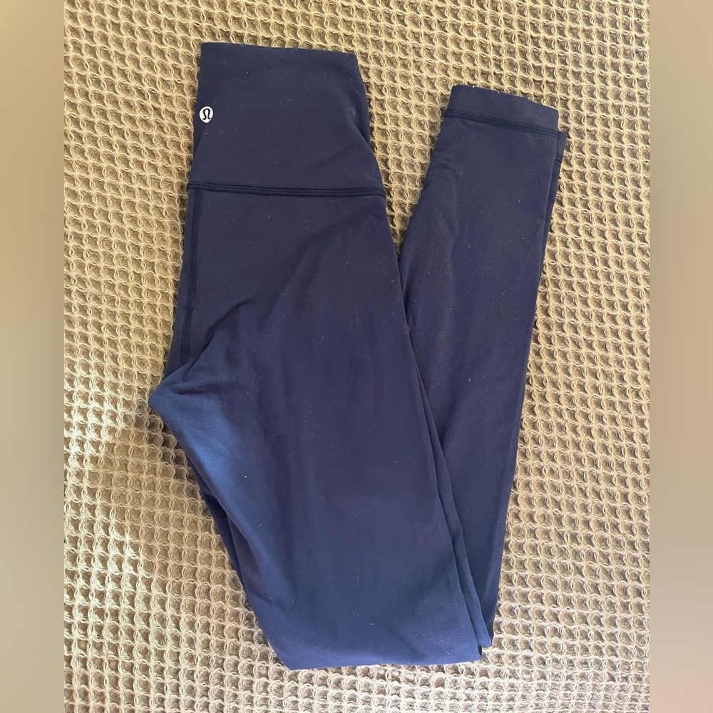 Wunder Under High Rise Legging Navy sz 6 color full length